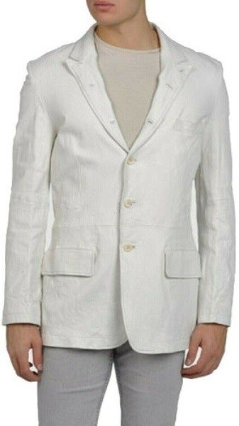 F$L HERREN ECHT LAMMLEDER BLAZER PROMI STIL SMART FREIZEITMANTEL - MB75