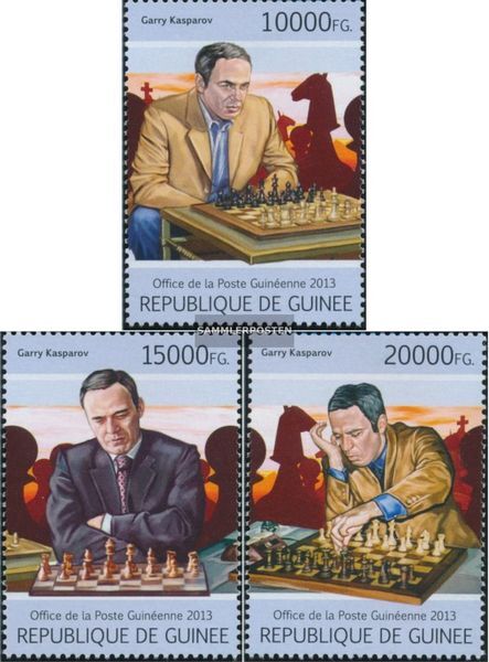 Briefmarken Guinea 2013 Mi 9761-9763 (Kompl. Ausgabe) Postfrisch Garry Kasparov 