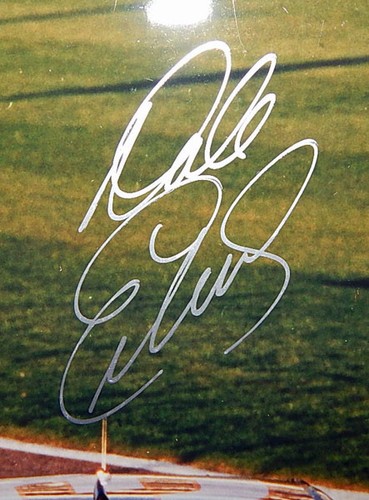 VERY NICE DALE EARNHARDT, SR. AUTOGRAPHED 8 X 10 PHOTO-RACING REFLECTIONS