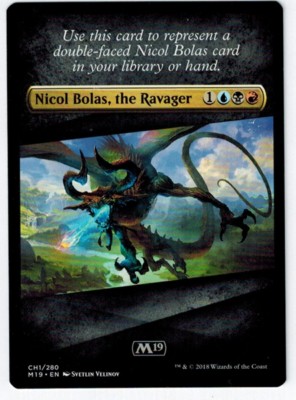 マジック：ザ・ギャザリング - MTG FOIL nicole bolas, the ravager M19 英 Nicol Bolas, the Ravager/Nicol Bolas, the Arisen Magic the