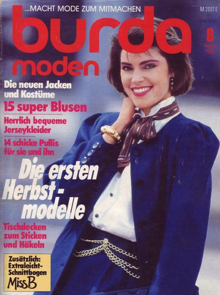 Burda Moden 8 August 1986 Die ersten Herbstmodelle
