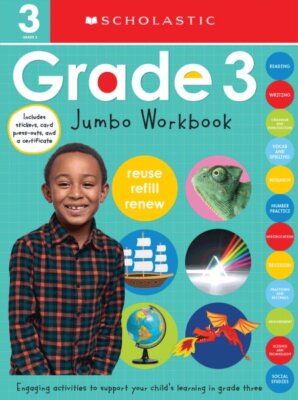 Third Grade Jumbo Workbook, Paperback by Scholastic Inc. (COR), Brand New, Fr...