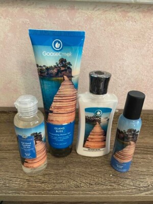Qty 4 ISLAND BLISS 1 Body Lotion-1 Room Spray-1 Shower Gel-Gel Hand Sanitizer