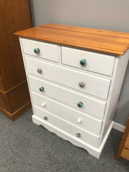 Large Upcycled Solid Pine Chest Of Drawers | in Falkirk ...
