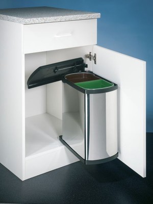 Duo 3416, Waste Collector for Schwenktechnik, Stainless Steel