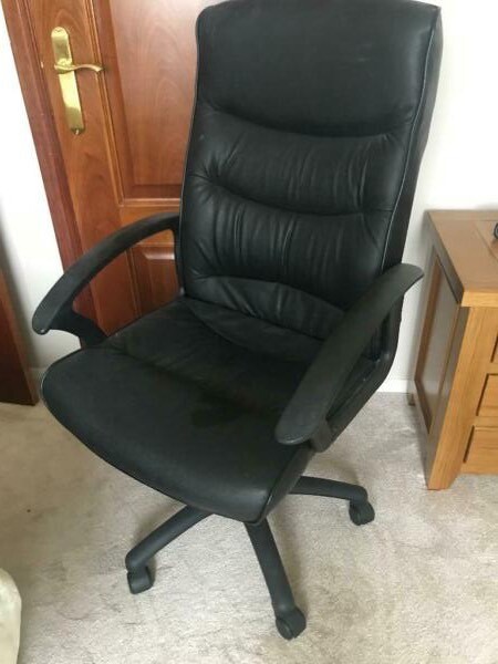 Black Leather Office Chair In Glenrothes Fife Gumtree