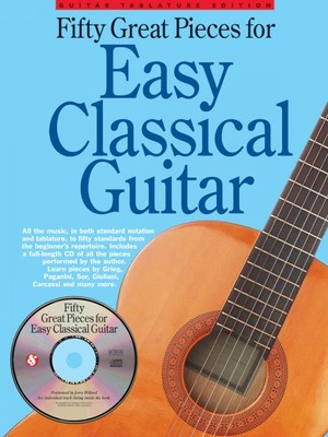 Fifty Great Pieces for Easy Classical Guitar Sheet Music Book and CD 014042428