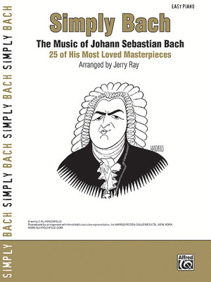 ''SIMPLY BACH-THE MUSIC OF JOHANN SEBASTIAN BACH'' EASY PIANO MUSIC BOOK-NEW-SALE!