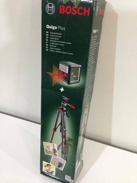 Bosch Quigo Cross Line Laser Level And Tripod Bnib Other Tools