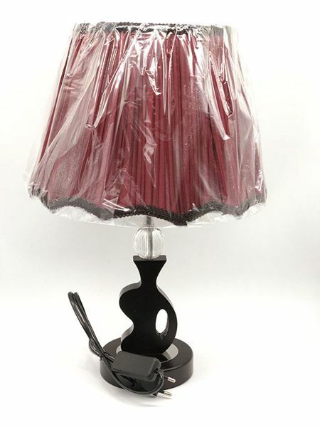 Lume Lampada Abat Jour Comodino Comò 38cm Luce Moderna E14 15447 hmj