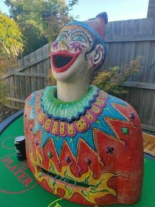 Laughing Clown Luna Park style plaster stunning arcade ...