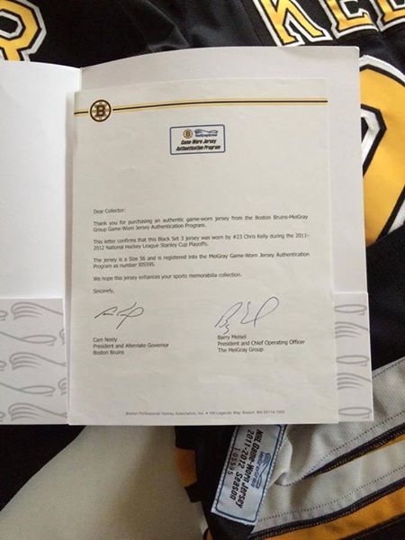 Game worn NHL jersey, Boston Bruins, playoffs worn jersey, Meigray-certified NHL