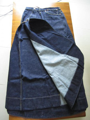 【EEUN】Crumpled denim sk Crush Embellished Denim Skirt Blue Moon Online | Zimmermann