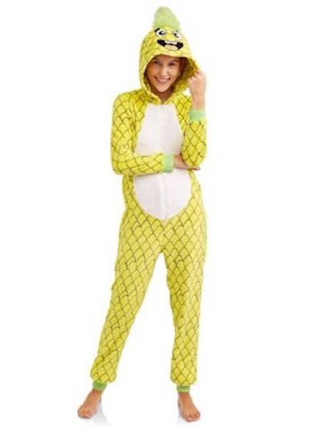 NWT Secret Treasures one piece Sz LG Pineapple yellow union suit