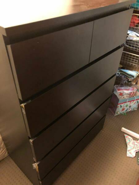 Ikea Black Tallboy Chest Drawers Dressers Drawers Gumtree