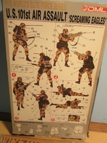 DML U.S. 101st AIR ASSAULT 'Screaming Eagles' 4 man model KiT #3011 1:35 scale