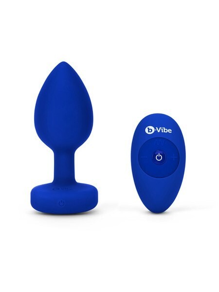 b-Vibe Jewels Remote Control Vibrating Butt Plug Couples Sex Toy - L/XL