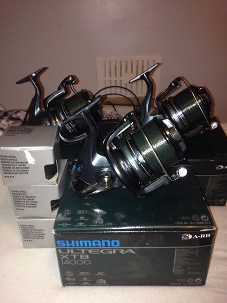 3x Shimano Ultegra 14000 xtb reels with 3x 10000 Spare Spools! | in