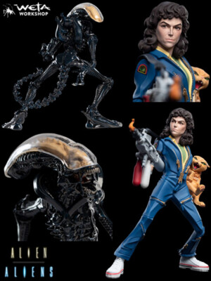 Weta Collectibles Mini Epics Alien-Aliens Ellen Ripley vs Alien Figure Set of 2