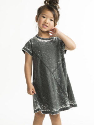 Joah Love Shanell NWT Jersey Dress Girls Sizes 5 Smokey Gray Distressed