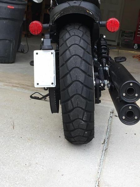 Scout Bobber Vertical License Plate Mount