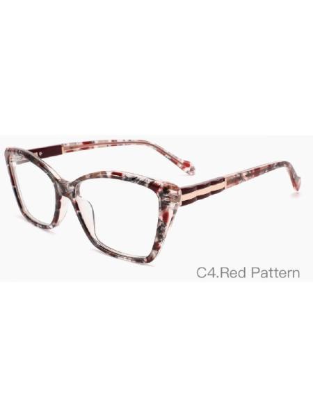 Lunettes pour femmes Patricia Tusso TUSSO466 C4 plastique papillon bordeaux