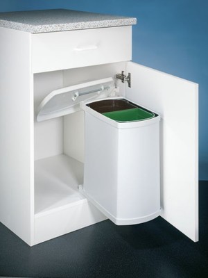 Duo 3416, Waste Collector for Schwenktechnik, White