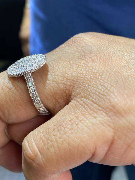 Pre-owned Morris 1.50 Carat Natural Diamond Cocktail Cluster Ring Si 14k White Gold