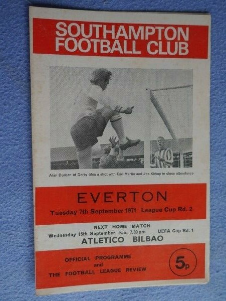 1971-2 Southampton v Everton League Cup
