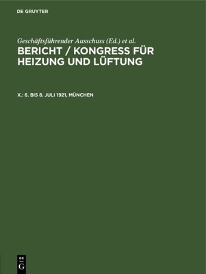 6. Bis 8. Juli 1921, München, Hardcover by Geschäftsführender Ausschuss (COR)...