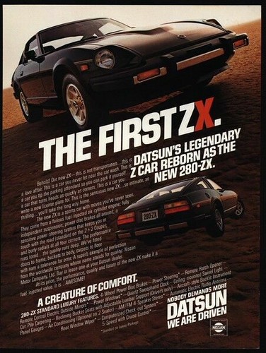 1979 DATSUN 280-ZX Sports Car - The First ZX - VINTAGE AD | eBay
