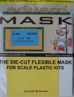 Eduard 1/48 EX105 Canopy Mask for the Revell/Monogram B-26 Marauder