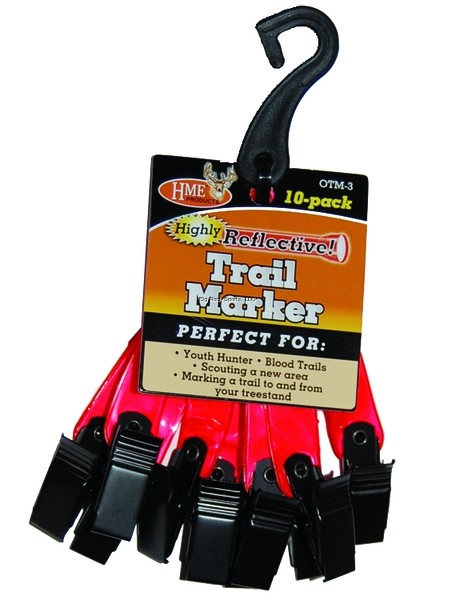 HME Reflective Trail Marking Heavy Duty Metal Tacks 3 Inch Orange 10/Pack OTM-3
