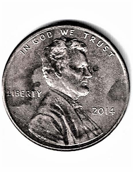 U.S. 2014 P Lincoln Shield Penny - circulated American One Cent Coin ERROR COIN