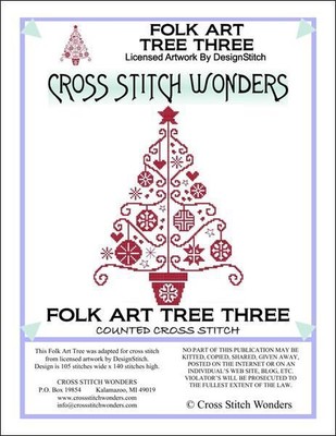 Folk Art Tree Three by Cross Stitch Wonders cross stitch pattern