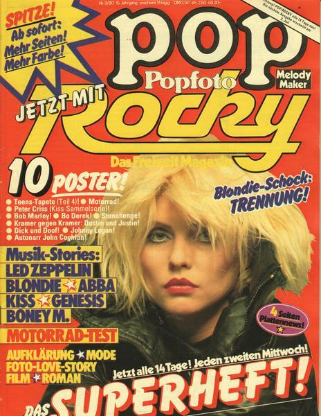 Pop Popfoto Rocky Nr. 09/1980 Blondie-Schock: Trennung!