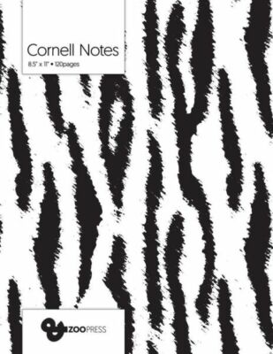 Cornell Notes: B&W Tiger Pattern Cover - Best Note Taking System ... (RePrint)