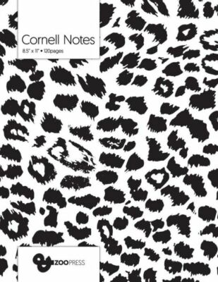 Cornell Notes: B&W Cheetah Pattern Cover - Best Note Taking Syste... (RePrint)
