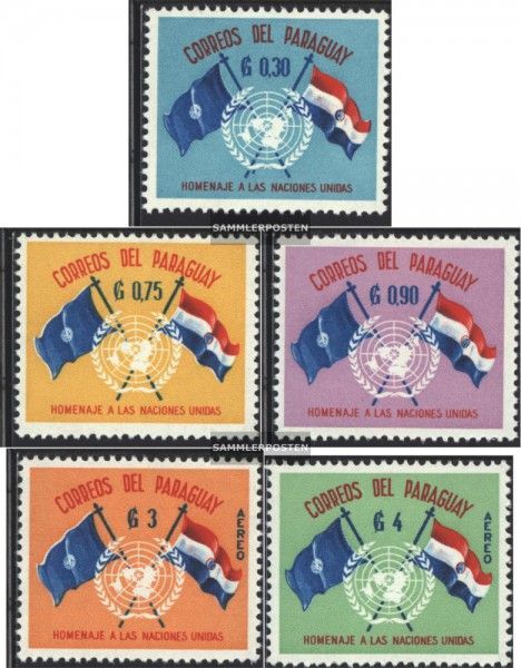Paraguay 864-868 Neuf 1960 15 AnnÃ©Es United Nations