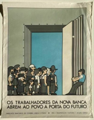 Original Poster The Workers Of Nova Banca Portugal 1975 Mfa Povo
