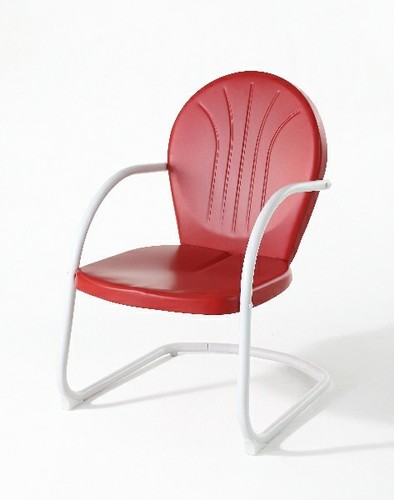 New old Southern style Griffith RED metal porch chair white blue green available