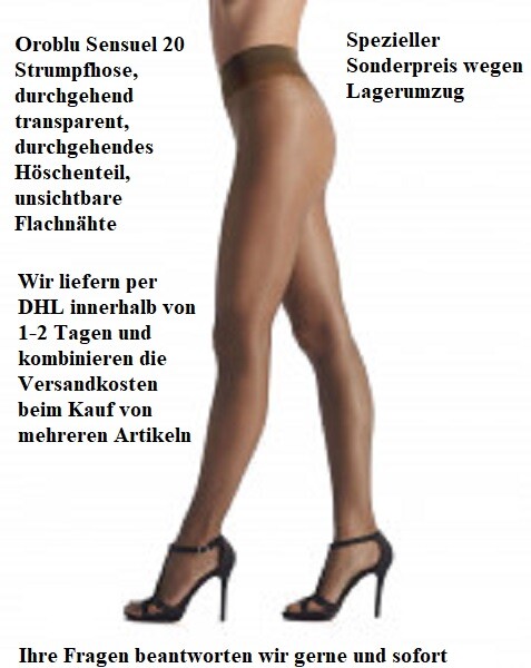 Oroblu Sensuel 20 Strumpfhose durchgehend transparent durchgehendes Höschenteil