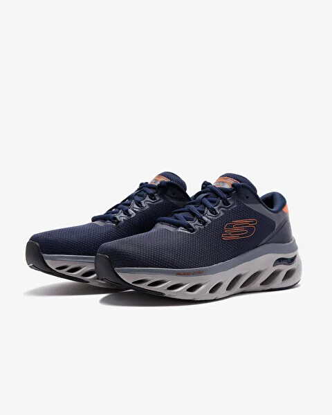 

Мужские кроссовки Skechers Arch Fit Glide Step Extra Wide Navy Mesh Sport Comfort 232321, Navy orange, Skechers Arch Fit Glide