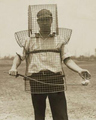 1920'S Vintage GOLF CADDY Photo Poster Body Armor 8 X 10 Man Cave