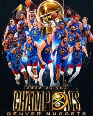DENVER NUGGETS 2023 NBA World Champions Glossy 8 x 10 Photo Man Cave 2022 - 23