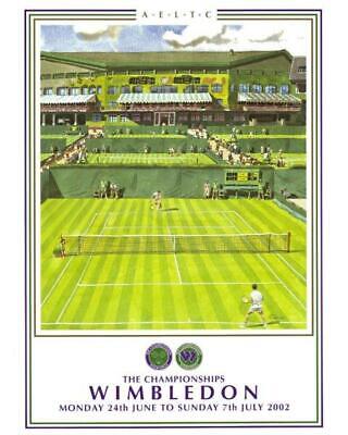 WIMBLEDON 2002 Tournament Ad Cover Tennis Glossy 8 x 10 Photo Poster Man Cave