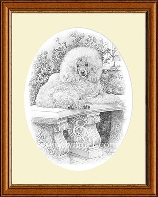 POODLE Giclee dog print by Lynn Paterson