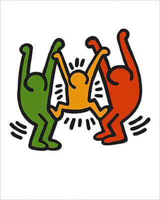 Untitled, 1985 by Keith Haring Art Print Dance Jump Pop