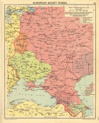 1900-Now - Map Print In Ussr Russia - Vatican