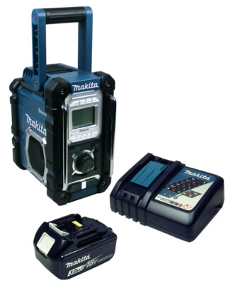 Makita DMR 108 Baustellenradio mit Bluetooth + Akku 3 Ah und Ladegerät
